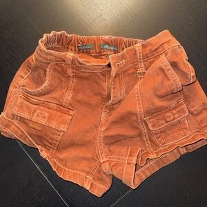 Stretchy brown mini denim
